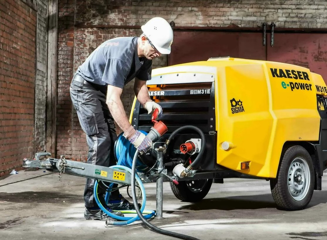 Компрессор передвижной - зачем он нужен на строительной площадке